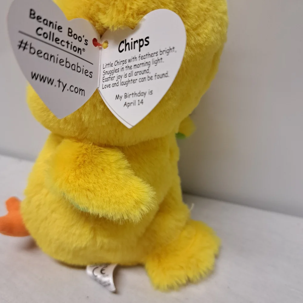Ty Yellow Plush Chick with Orange Beak and Feet